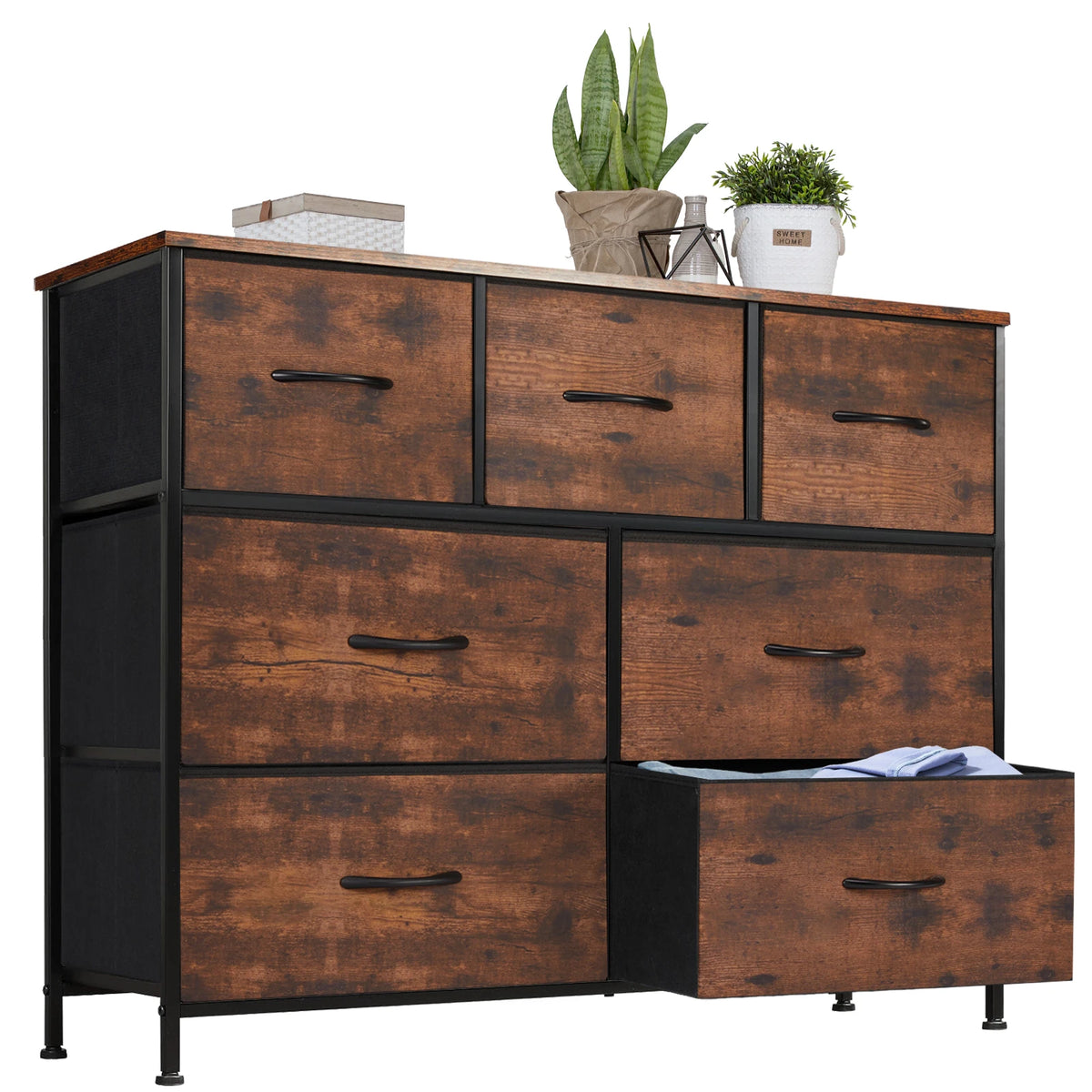 JHK Modern Minimalist 7 Drawer Bedroom Wardrobe Clothes Storage Organizer