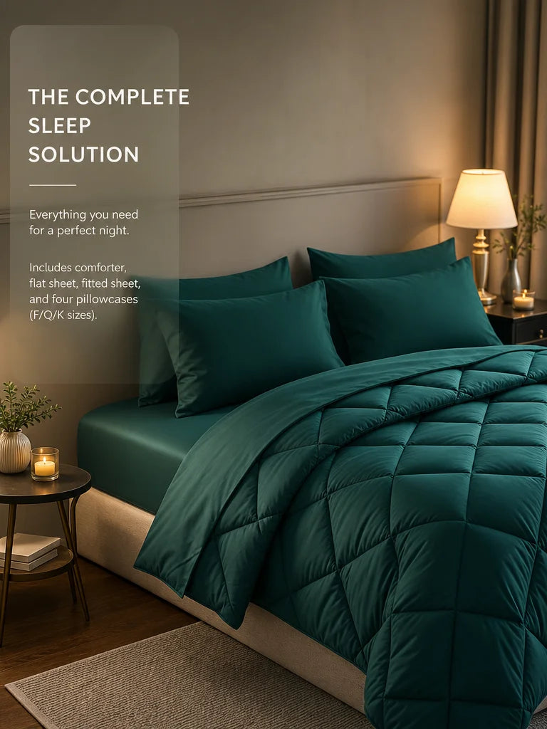 easYum Brushed Polyester Bedding Set With Comforter And Sheets