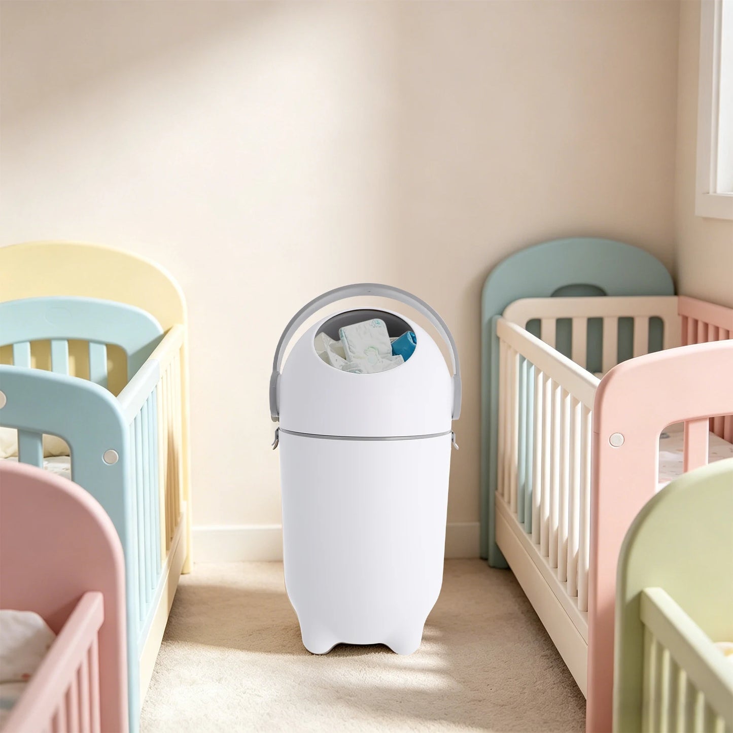 Bymaocar Airtight Diaper Pail With Odor Blocking Lid