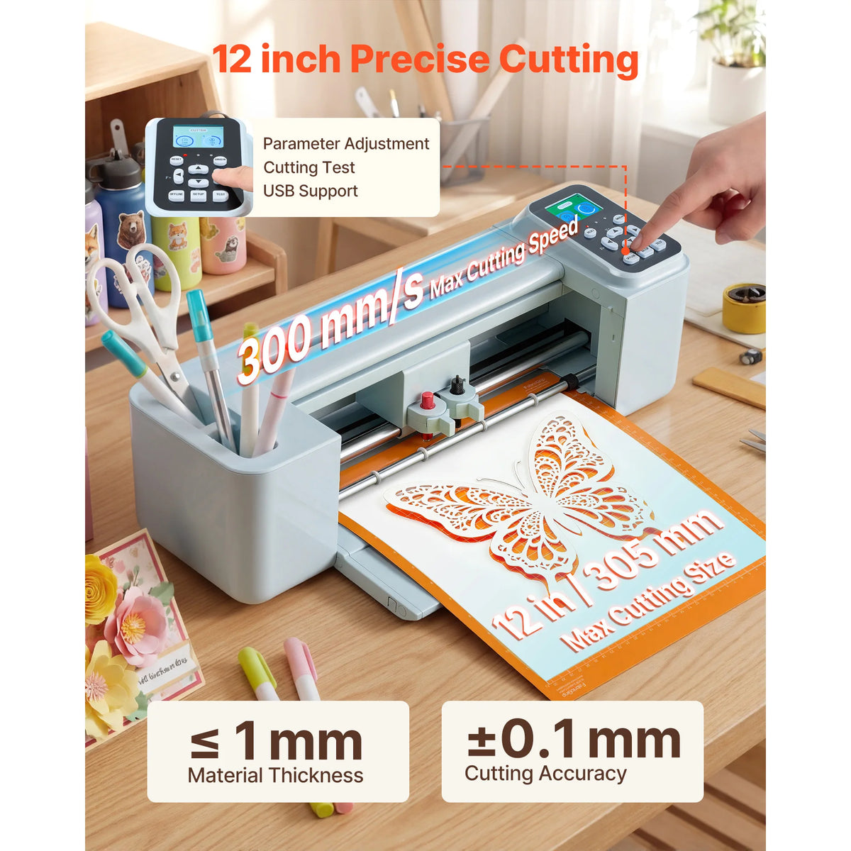 SucceBuy 12 Inch Screen Controlled Vinyl Cutting Machine With Design Resources