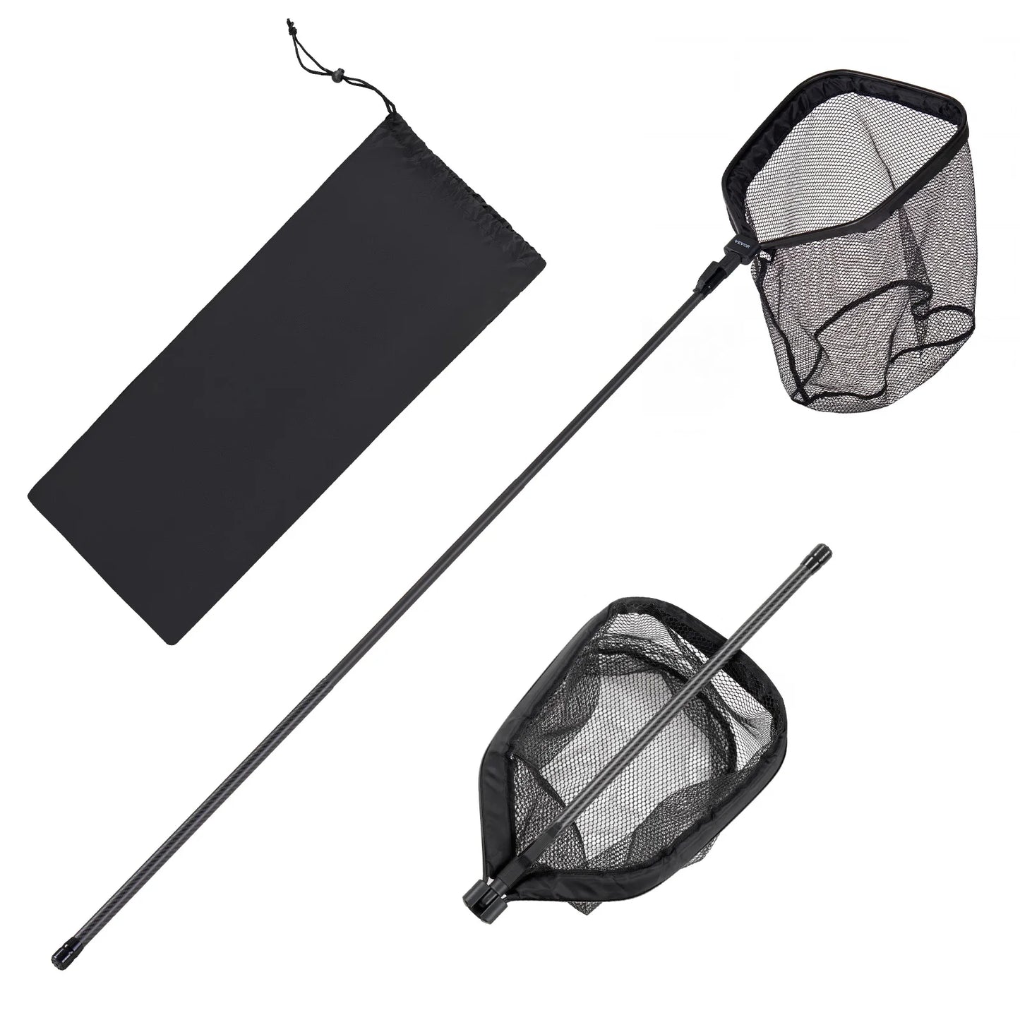 Foldable Fishing Landing Net With Telescopic Handle Kayak