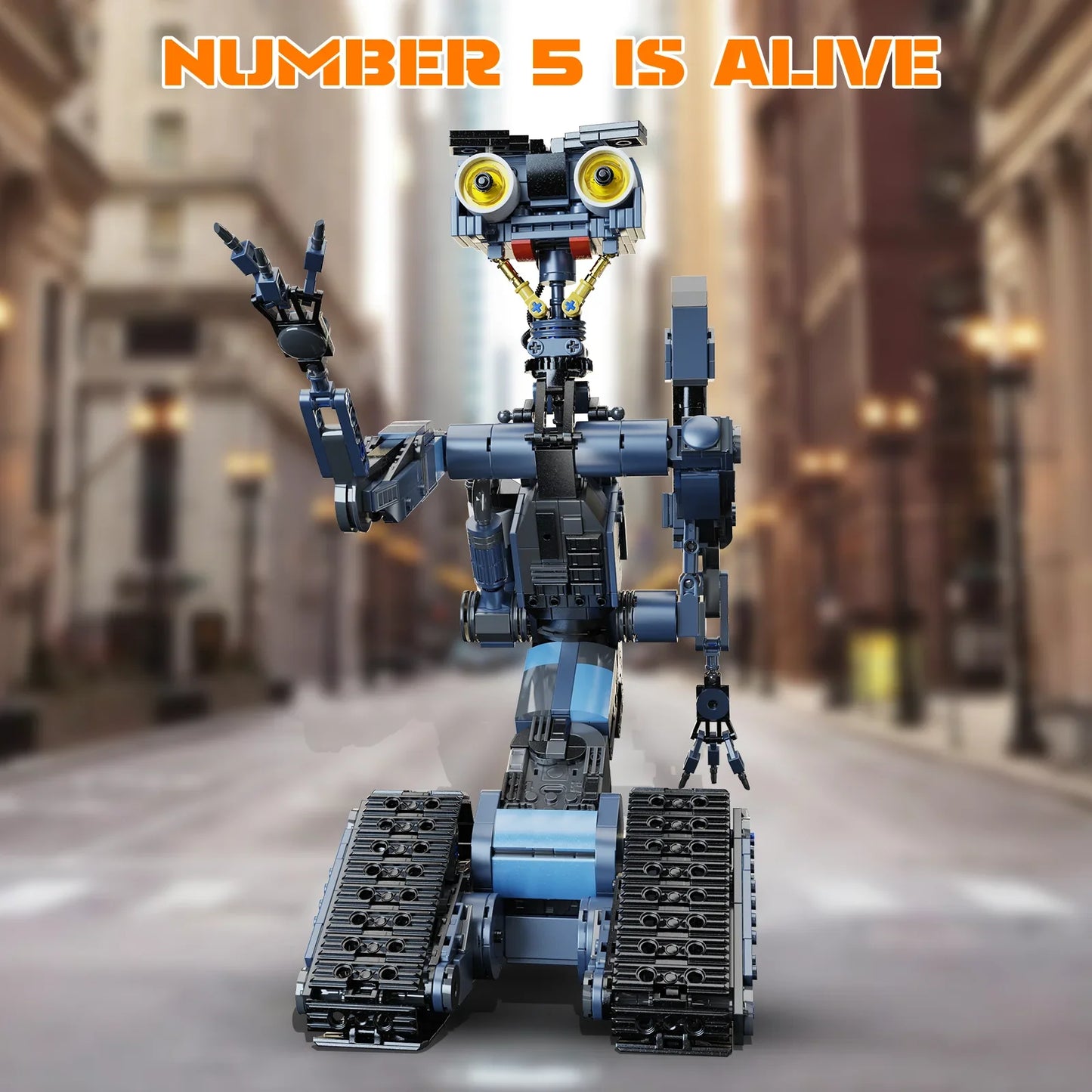 BuildMoc Johnny 5 Robot Building Blocks Set Military Model Toy
