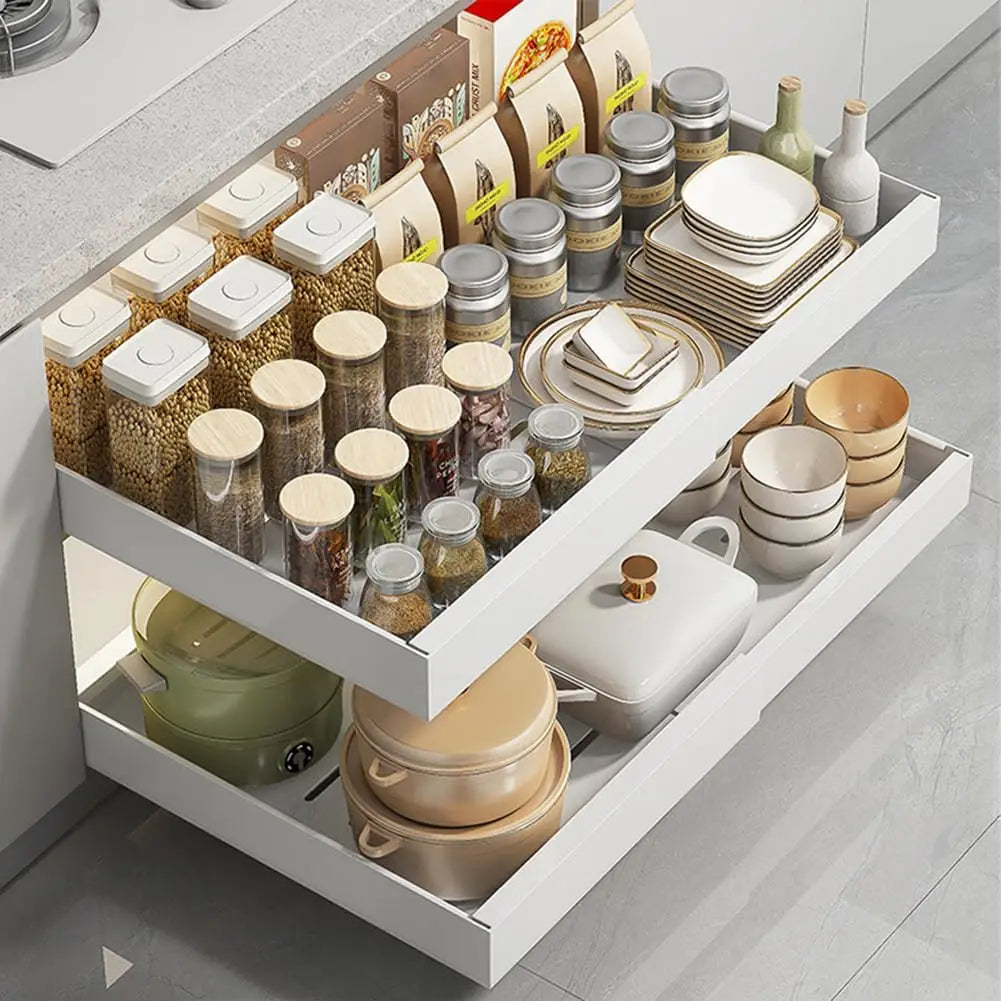 Garvee Heavy Duty Expandable Slide Out Pantry Cabinet Organizer