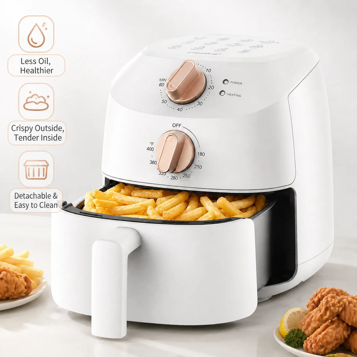 COMFEE' Air Fryer With 12 Presets And Nonstick Basket