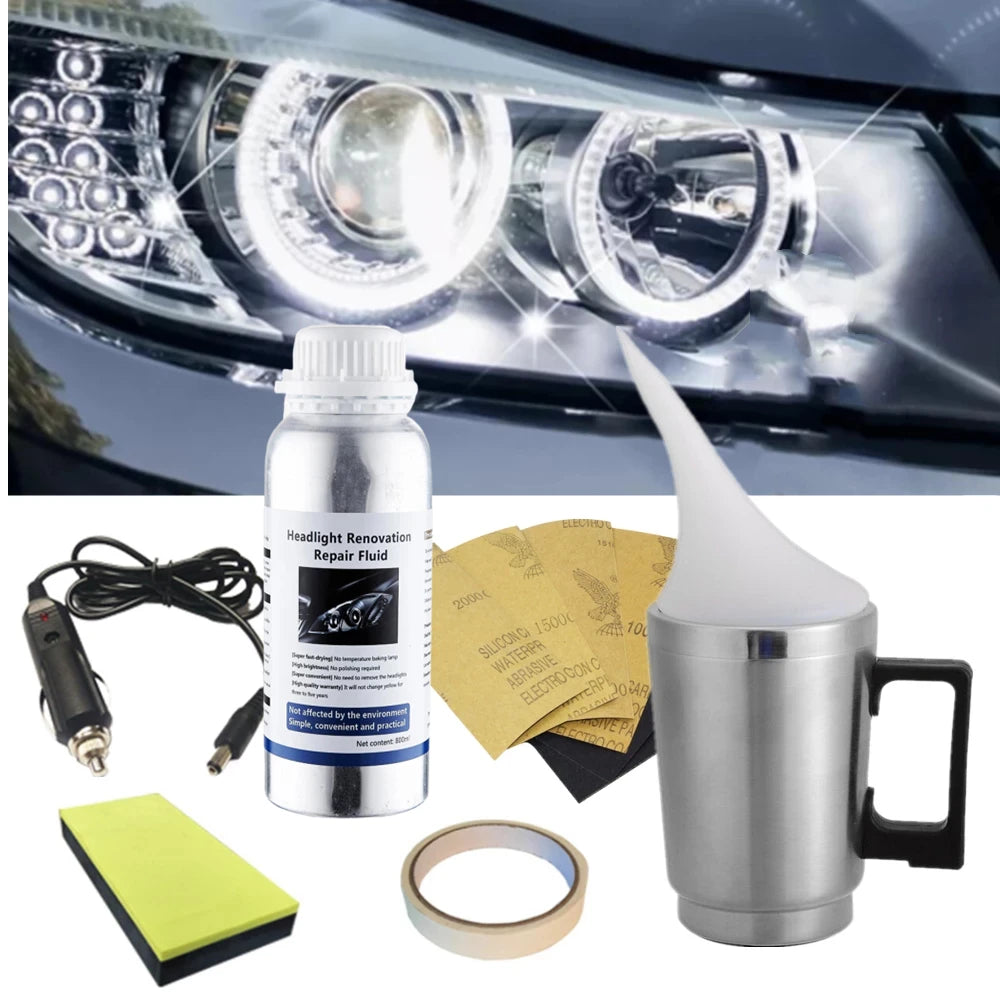 Professional Auto Headlight Restoration And Polishing Kit
