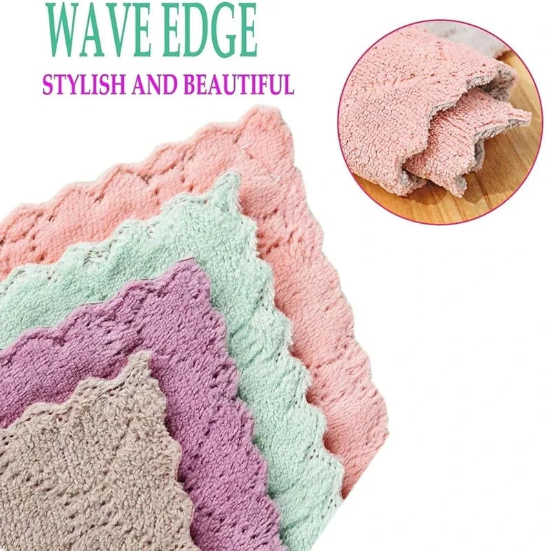 Microfiber Dishcloths Kitchen Cleaning Multipurpose Absorbent Cloth