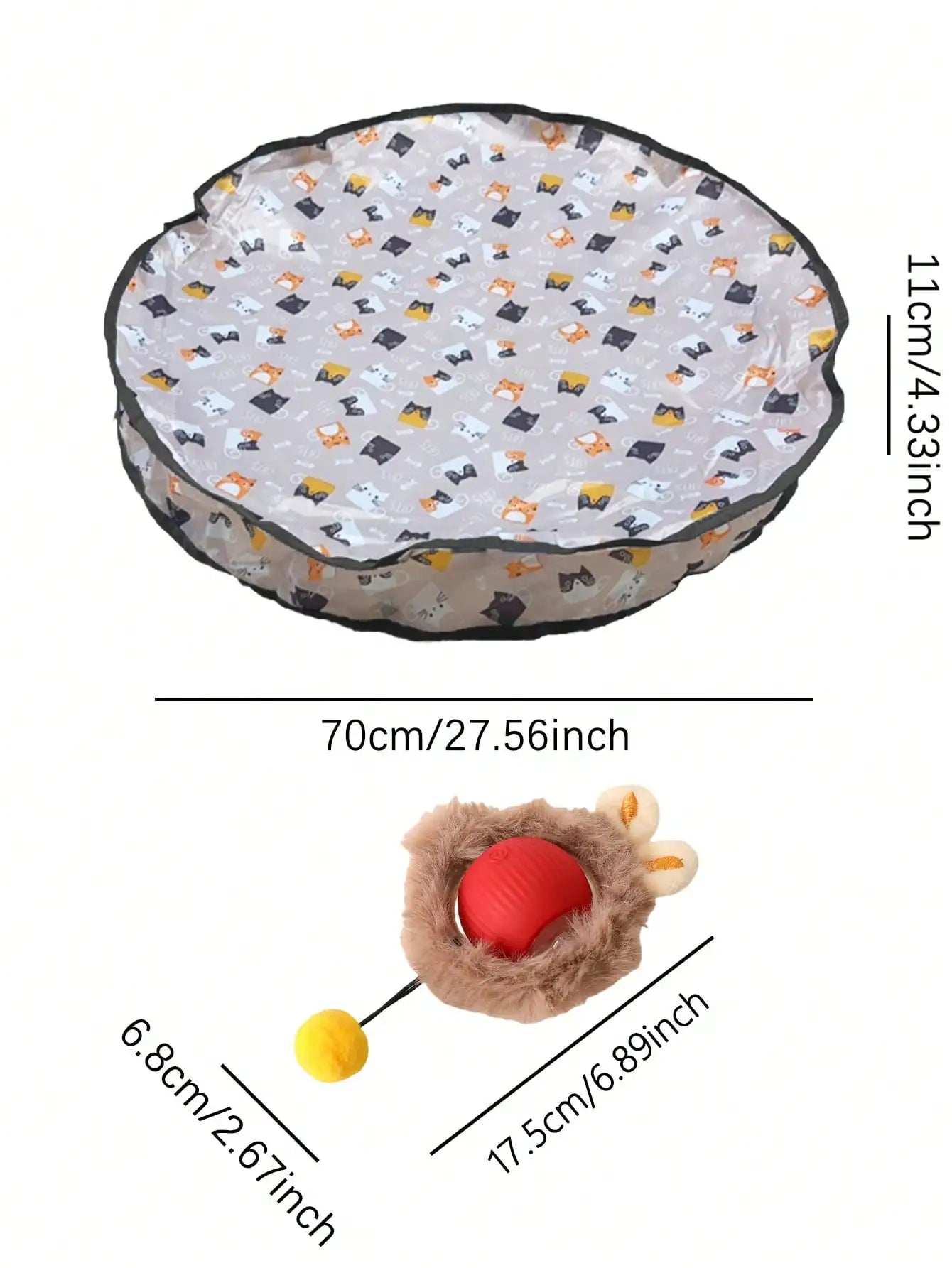 Cat Hunting Electric Ball Toy With Lighting And Power Supply