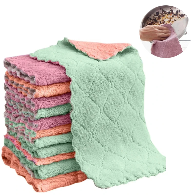 Microfiber Dishcloths Kitchen Cleaning Multipurpose Absorbent Cloth