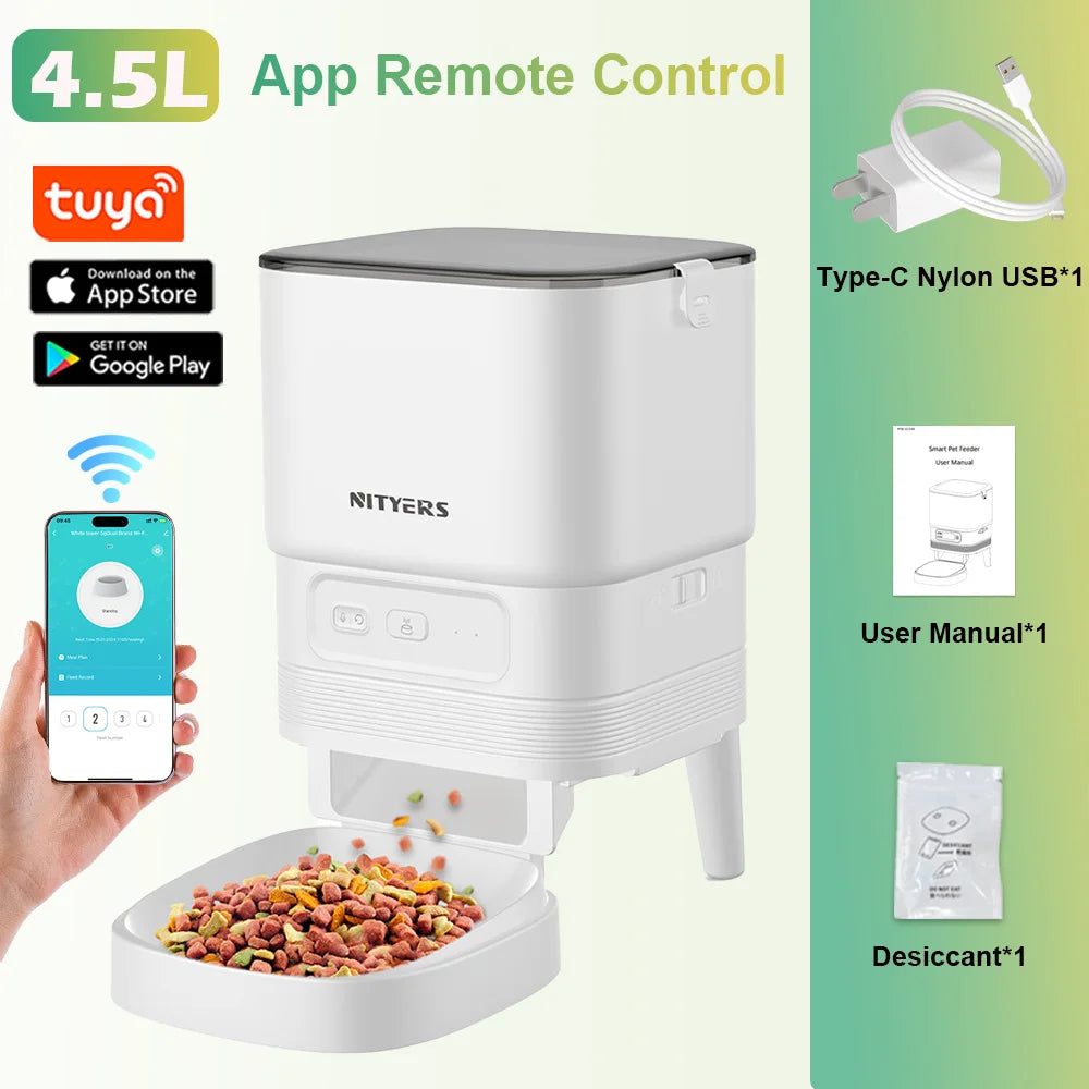 Nityers Automatic Pet Feeder With Voice Recorder And Portion Control