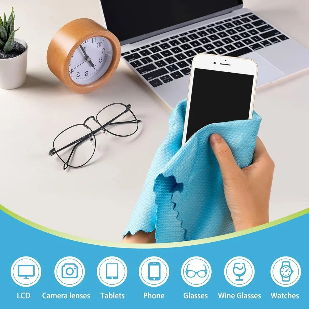 Premium Microfiber Glass Cleaning Cloth Lint Free Streak Free Windows