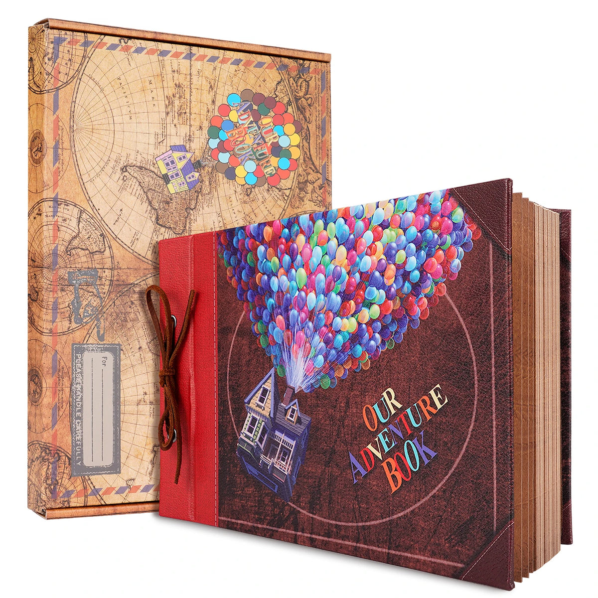 Adventure Book Scrapbook Album For Photos Retro Embossed Hardcover Wedding