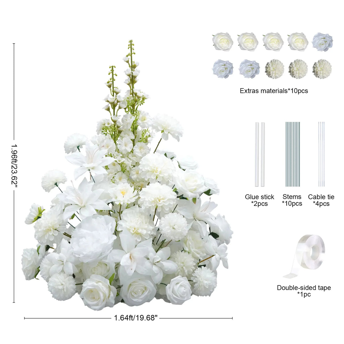 Angela Flower Artificial Silk Flower Ball Table Centerpiece