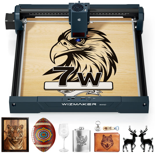 Wizmaker Wand 7W Laser Engraver Cutter for Wood Leather Acrylic