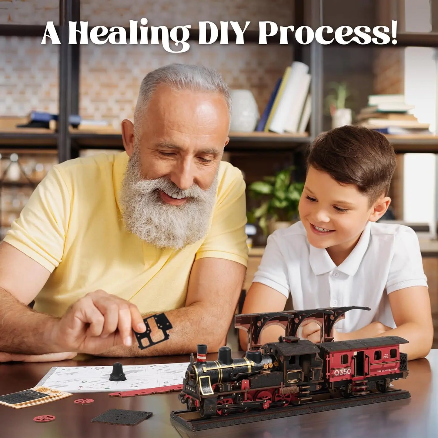 Rolife 3D Wooden Puzzle Steam Journey Mechanical Vehicle Kit