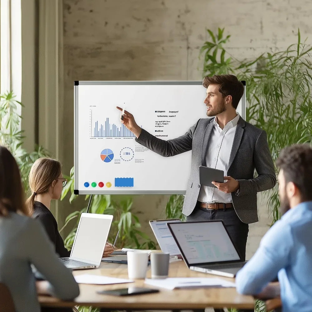 Magnetic Dry Erase Whiteboard With Aluminum Frame For Walls