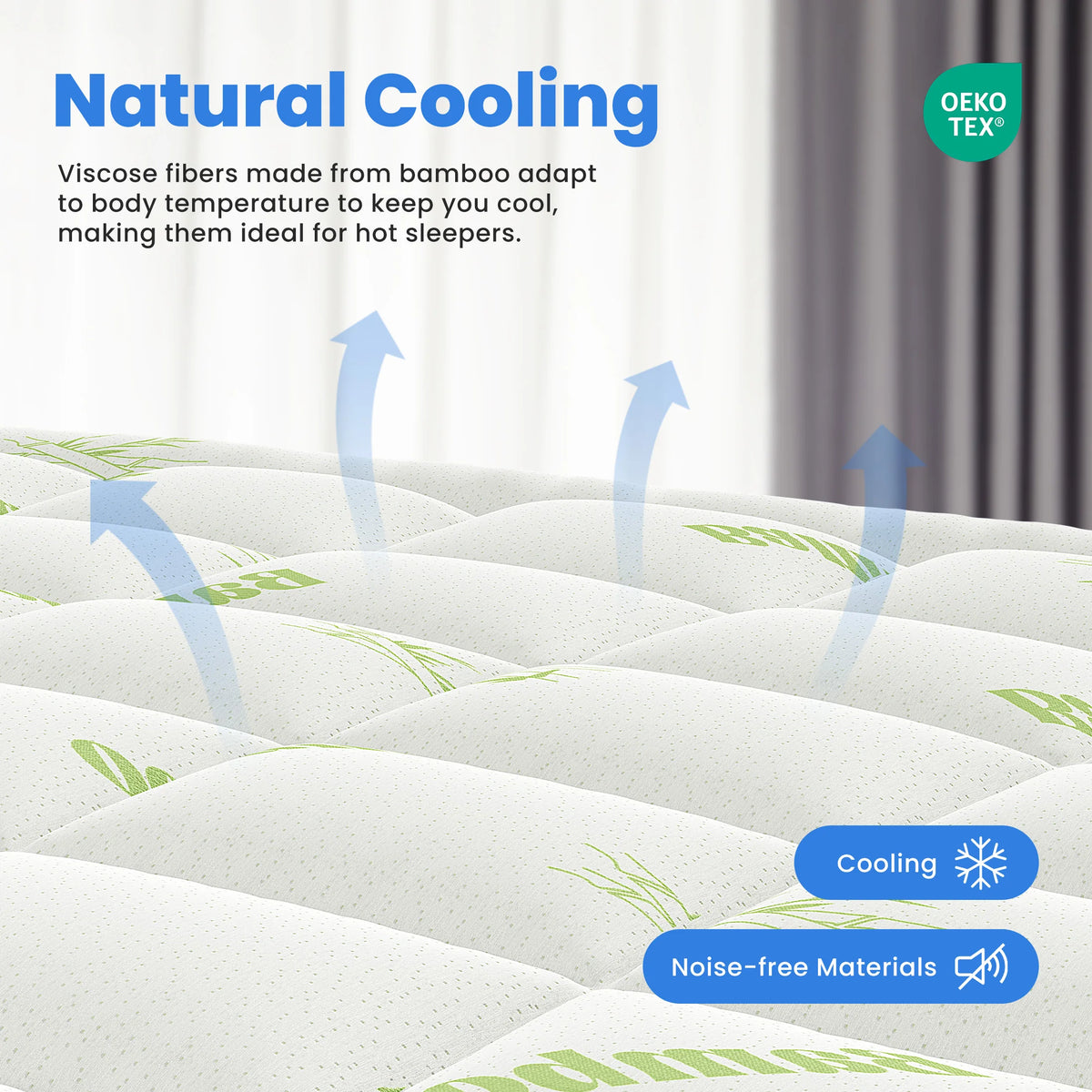 Jhk Soft Mattress Topper Full Viscose From Bamboo