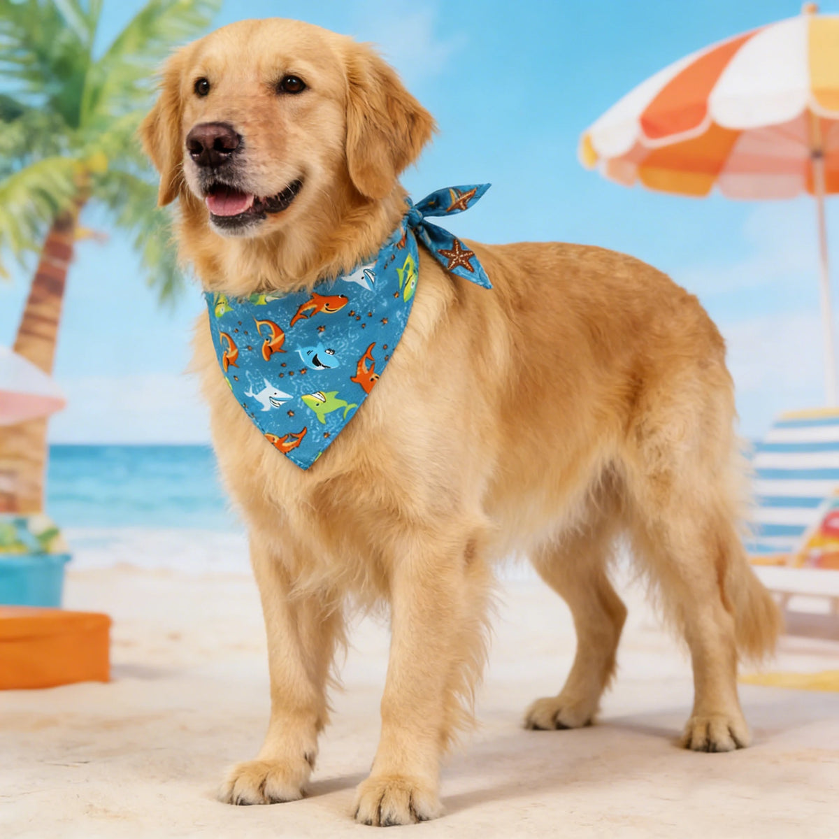 Soft Washable Fruit Floral Dog Bandana Adjustable Pet Scarf