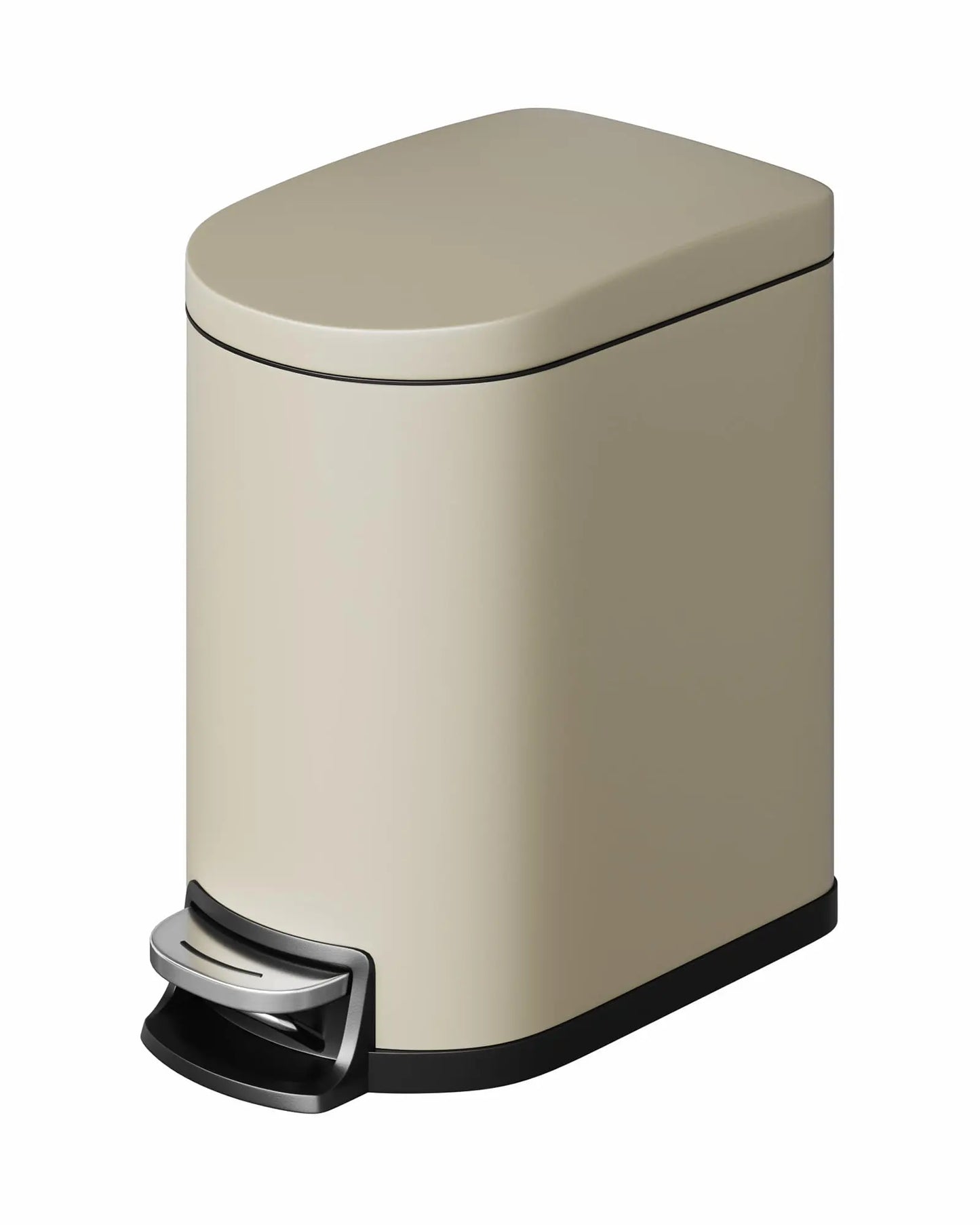Stainless Steel Step On Trash Can With Soft Close Lid