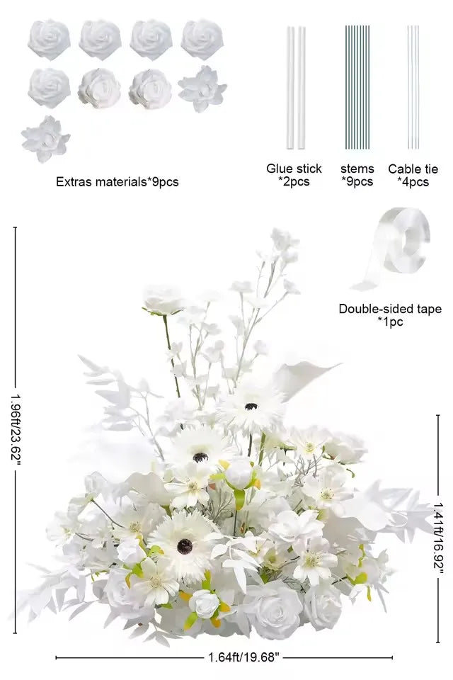 Angela Flower Artificial Silk Flower Ball Table Centerpiece