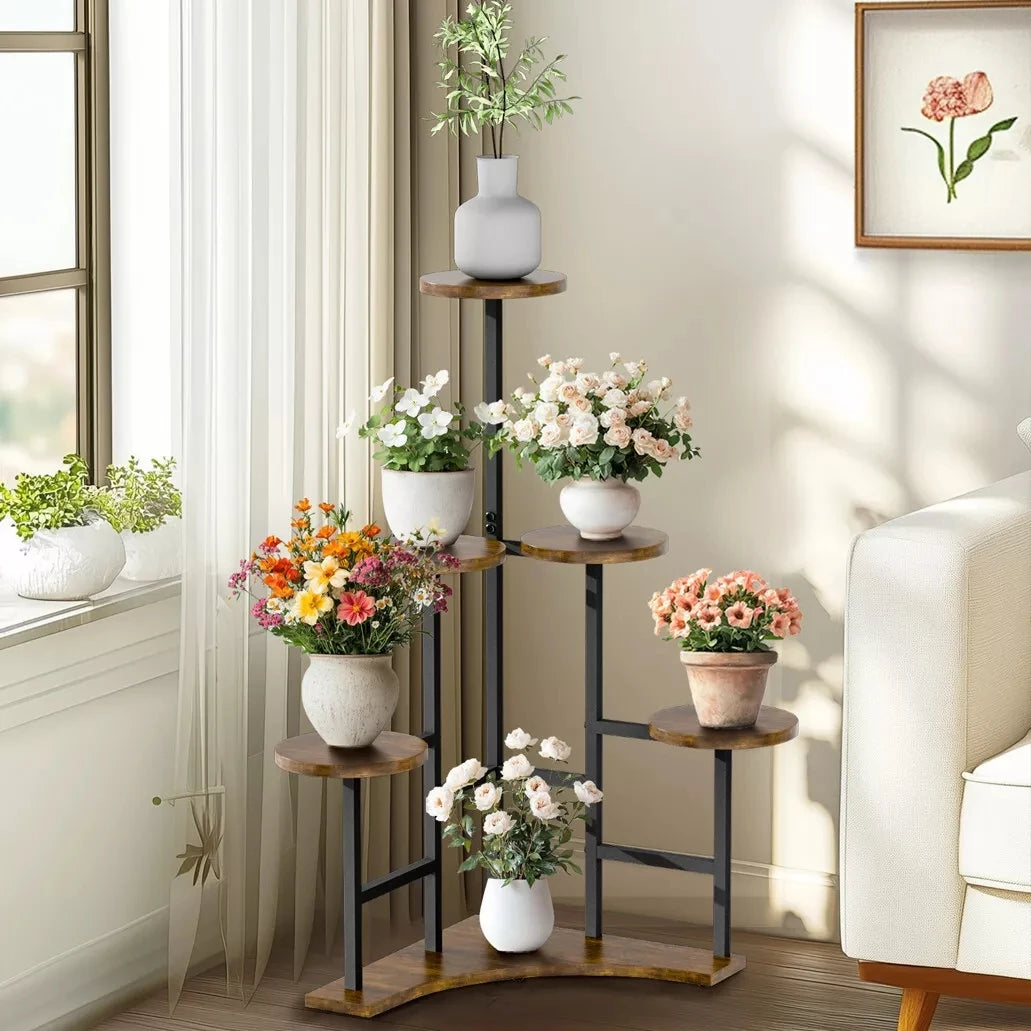 Corner Plant Stand Indoor Metal Flower Shelf Rack Organizer