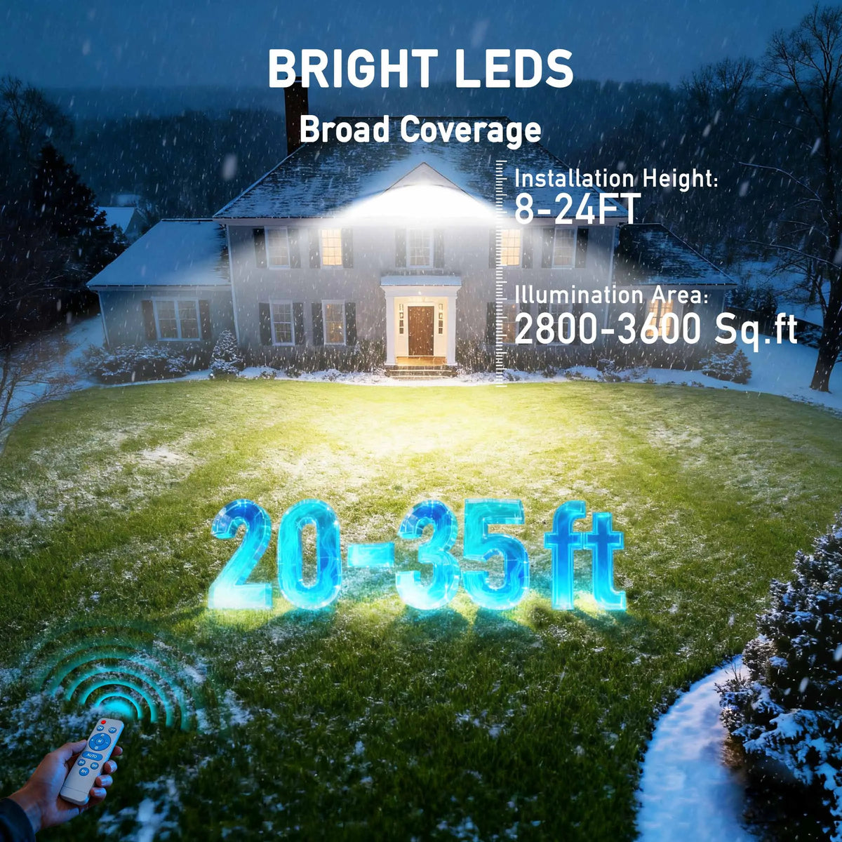 2-Pack Solar Area Lights Outdoor IP66 LED Parking Lot Sensor