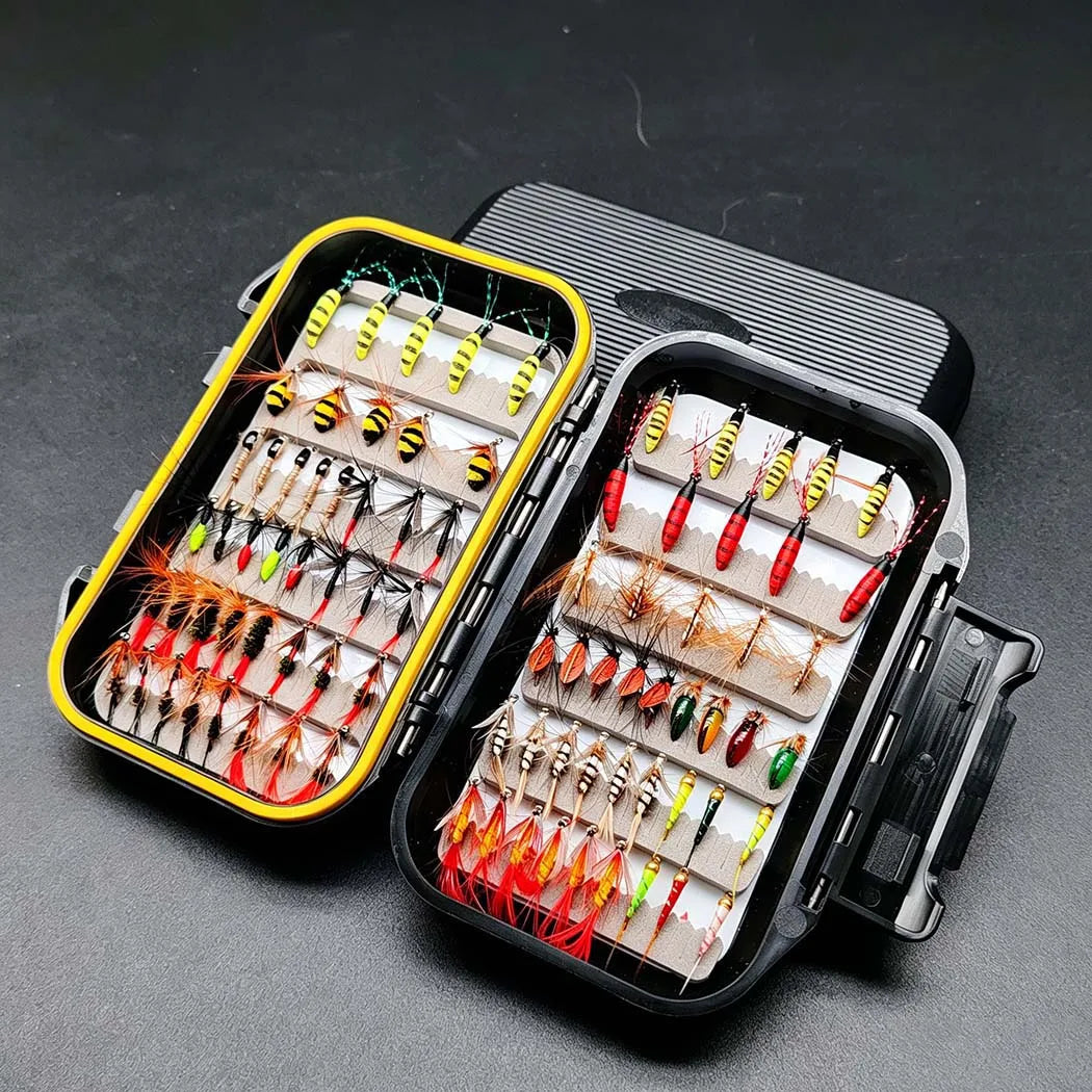 Fly Fishing Flies Assortment Kit With Box For Trout Salmon