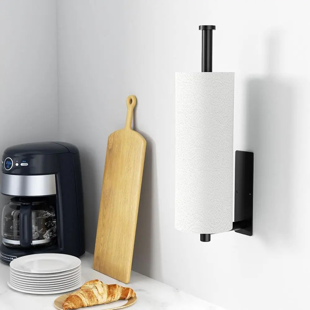 Stainless Steel Kitchen Roll Dispenser Wall Mounted Rack Under Cabinet