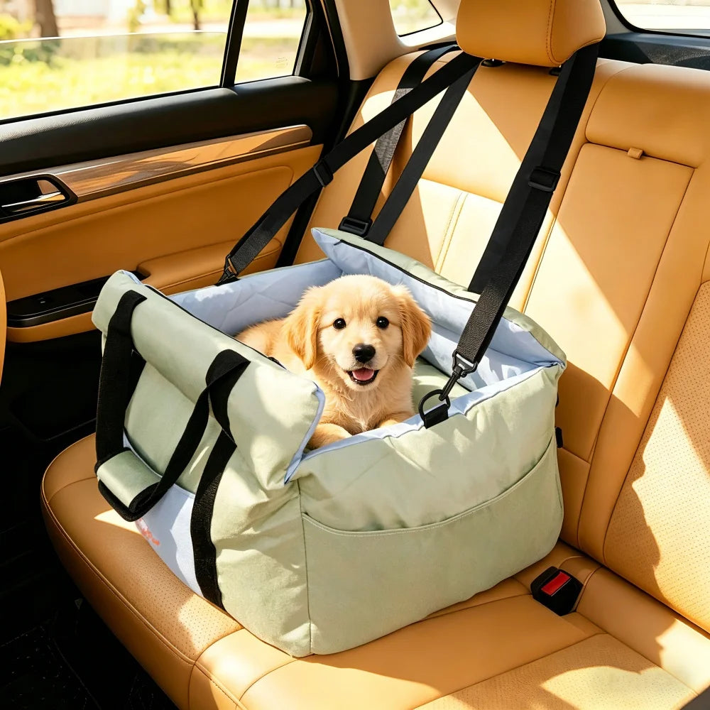 Borwart Portable Dog Car Seat With Safety Belt