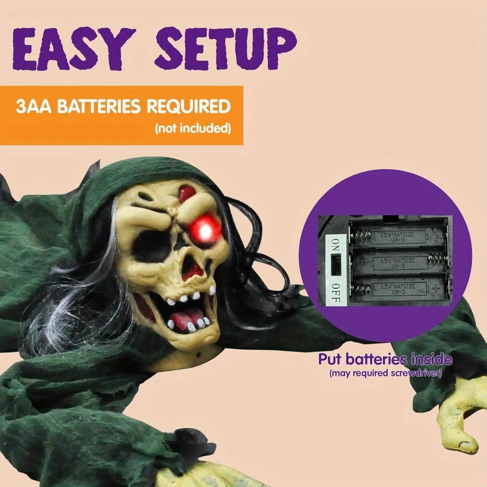 Joyfy Zombie Groundbreaker Outdoor Halloween Prop With Sound