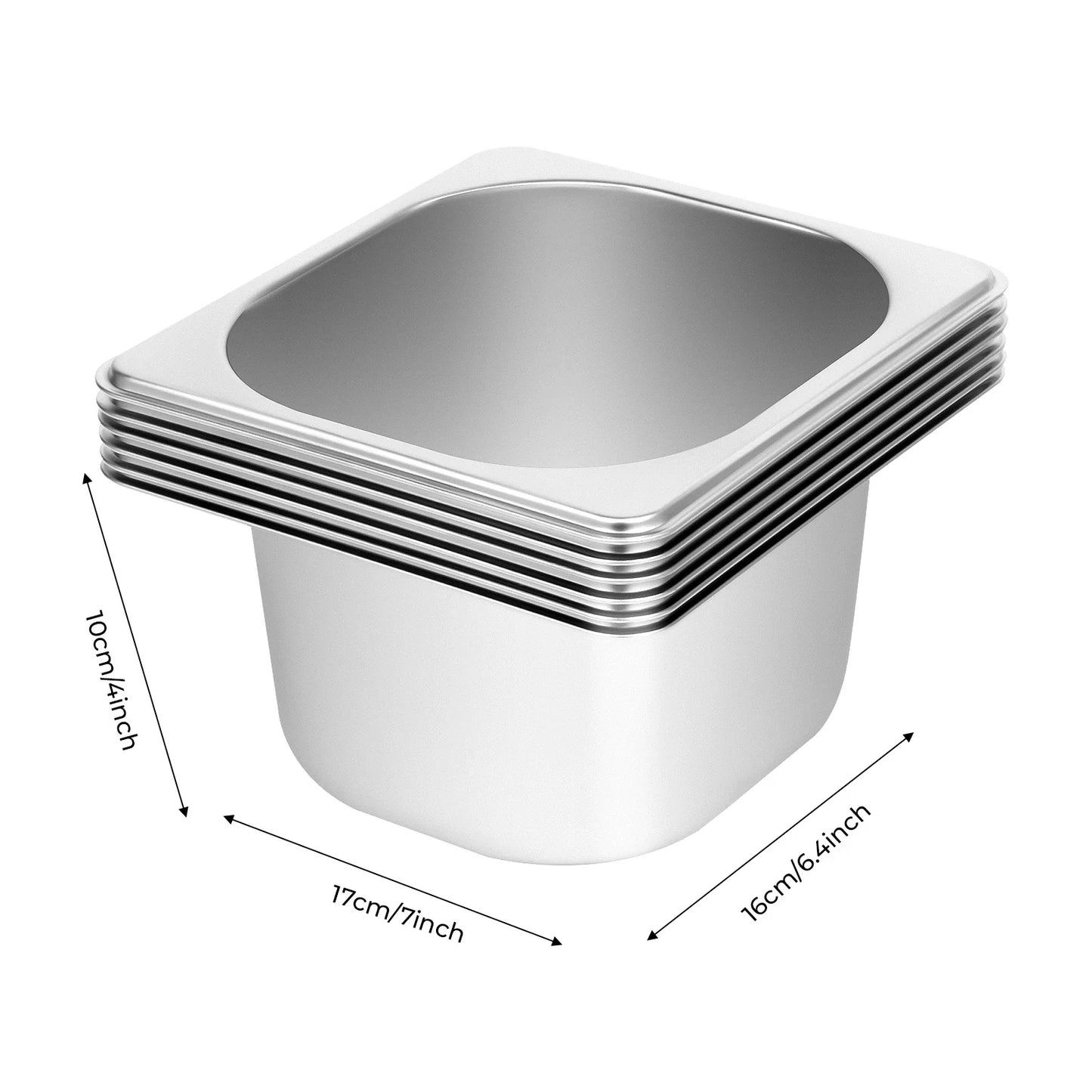 Bymaocar Countertop Food Container 6 Pans Condiment Dispenser Salad Dressing